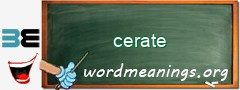 WordMeaning blackboard for cerate